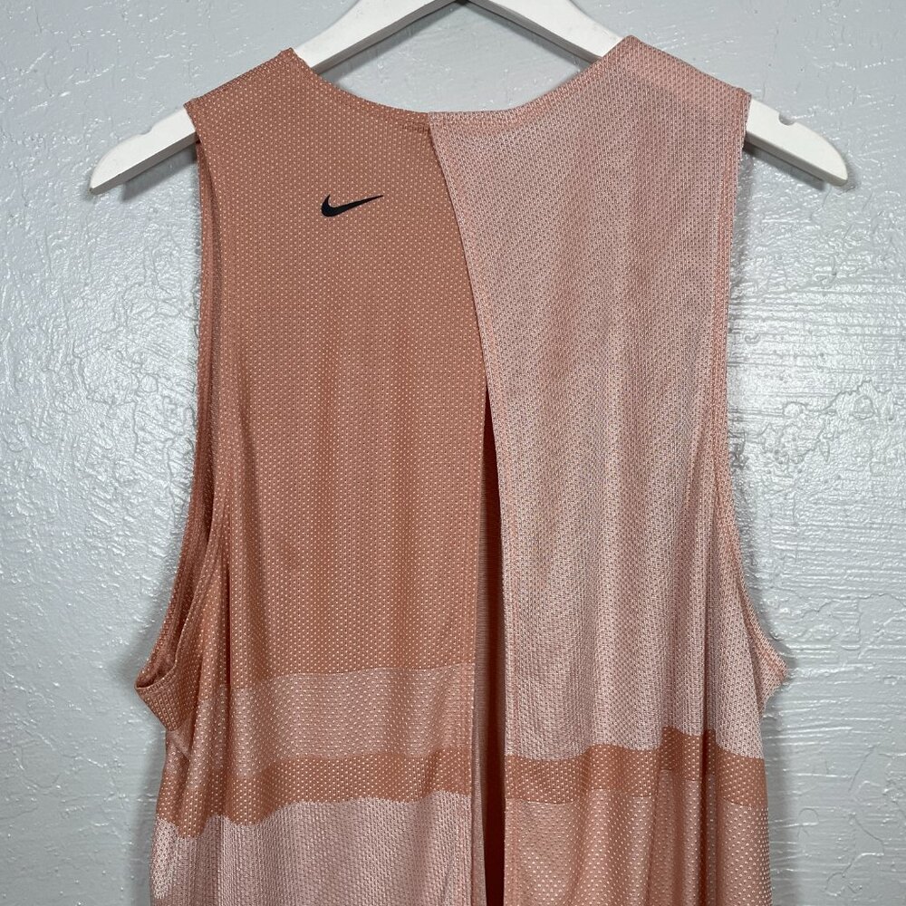 Nike Women XL Peach Orange Tech Pack Breathe Slit Back Train Tank Top AR6407 - Picture 7 of 8